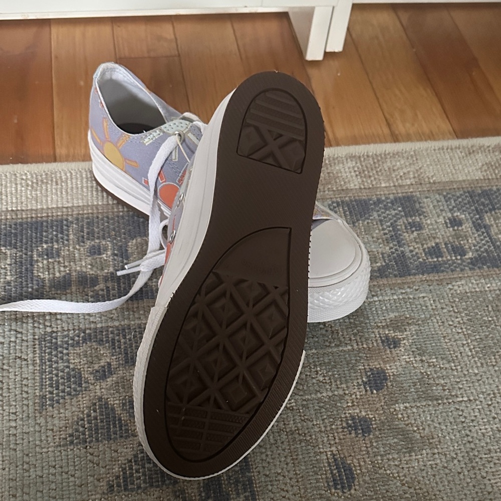 Converse Kids' Lavender and White Sneakers - Picture 2 of 3